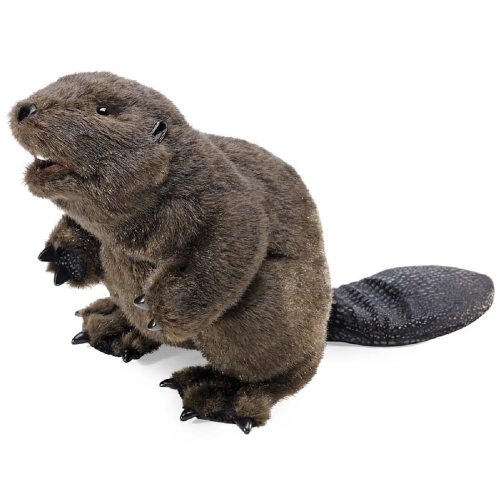 Folkmanis Beaver Hand Puppet in action during classroom storytelling