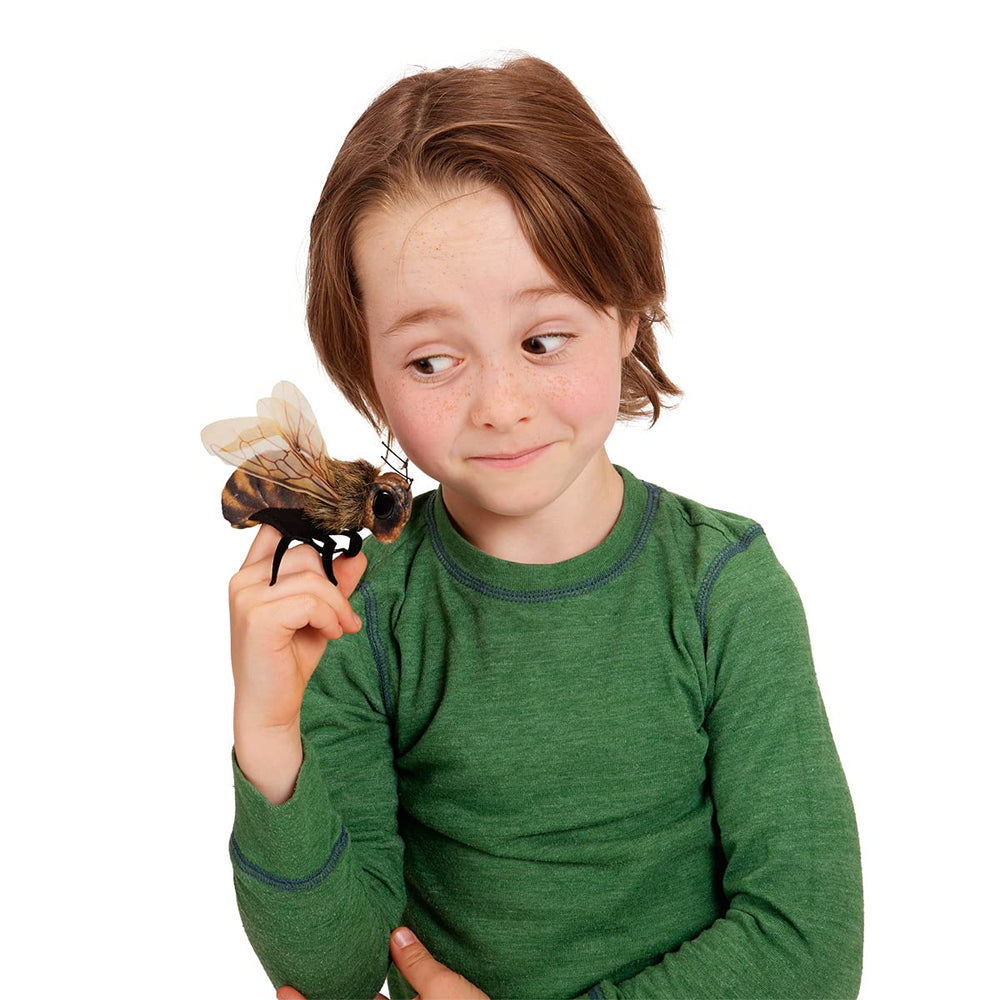 Folkmanis Mini Bee Creative Play Aid supports imaginative role-play and social learning.