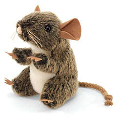 Folkmanis mini field mouse finger puppet closeup brown highlights soft ears for expressive storytelling