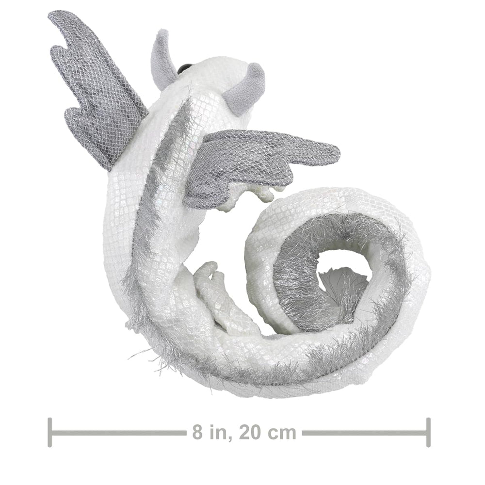 Folkmanis Pearl Dragon Wristlet Puppet in action during imaginative play