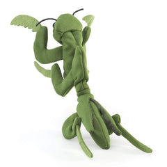 Folkmanis mini praying mantis puppet worn on finger for easy stage movements