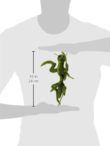 Folkmanis praying mantis used in stage storytelling and classroom demos
