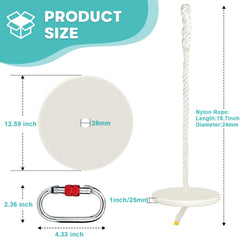Fologtoo zipline seat with 12.59 inch diameter for comfortable riding