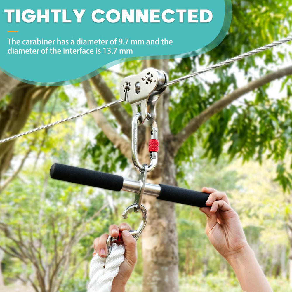 Fologtoo zipline seat with adjustable nylon rope length for customization
