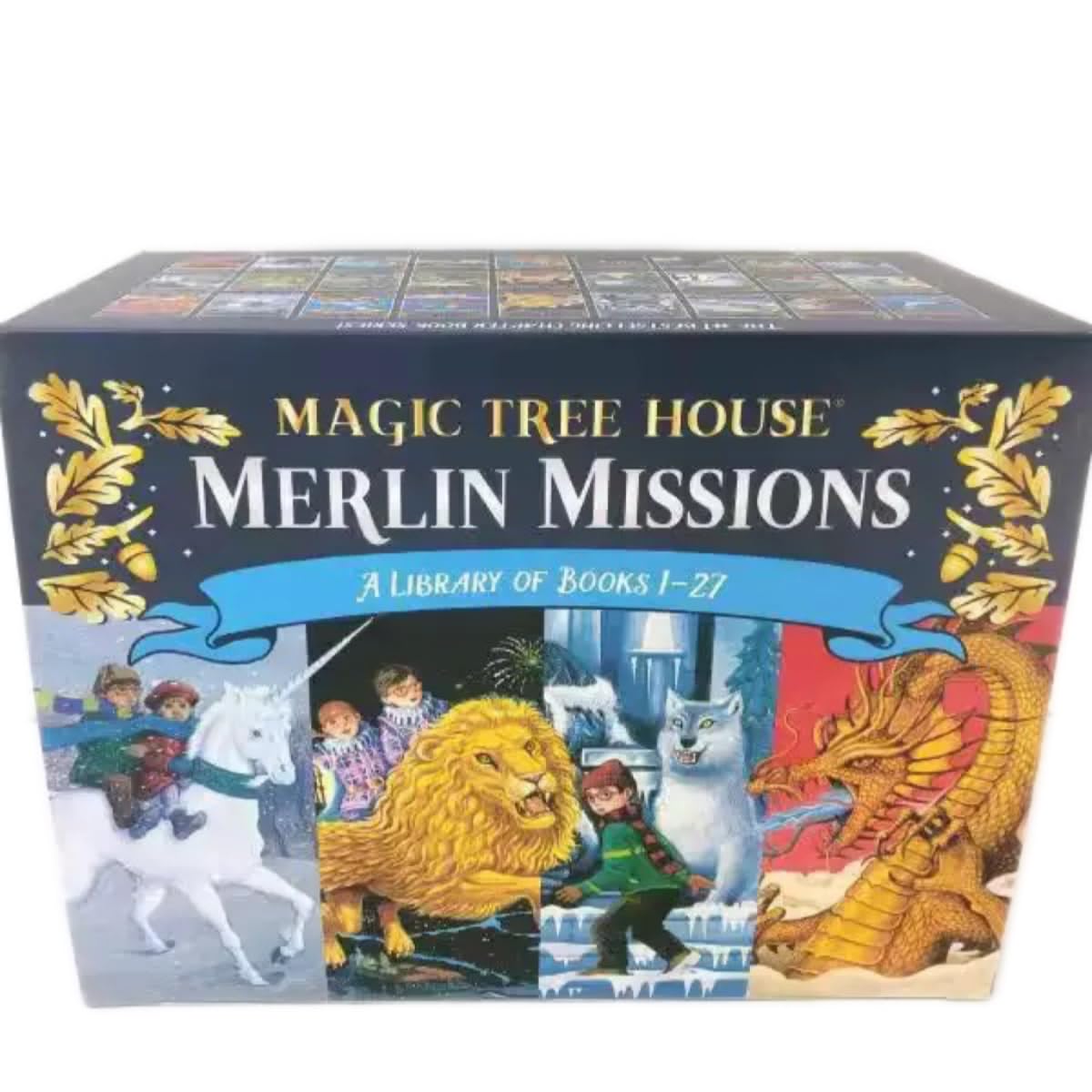 Folrebas Tree House Merlin mission 1-27 box front cover—ideal gift for young readers.