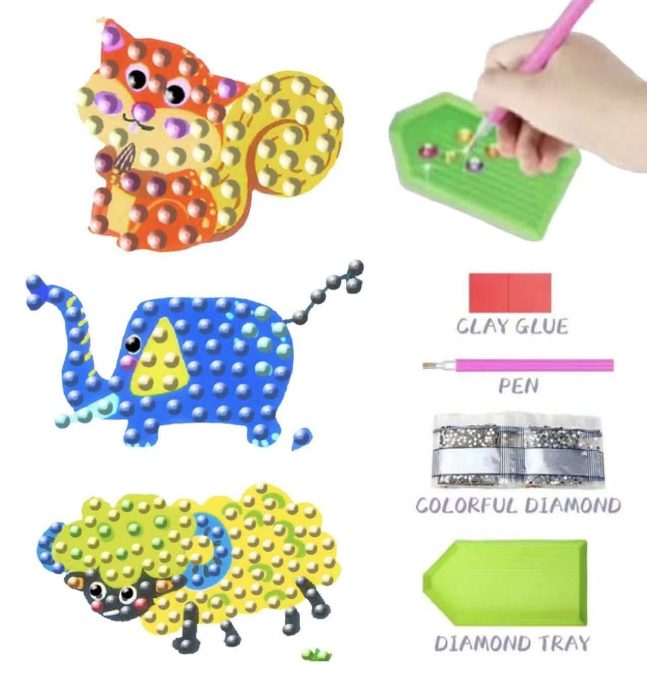 FONYANE tiger diamond stickers for kids inspire vibrant, expressive art