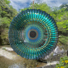 FONMY Laser-cut geometric pattern wind spinner with vivid lines