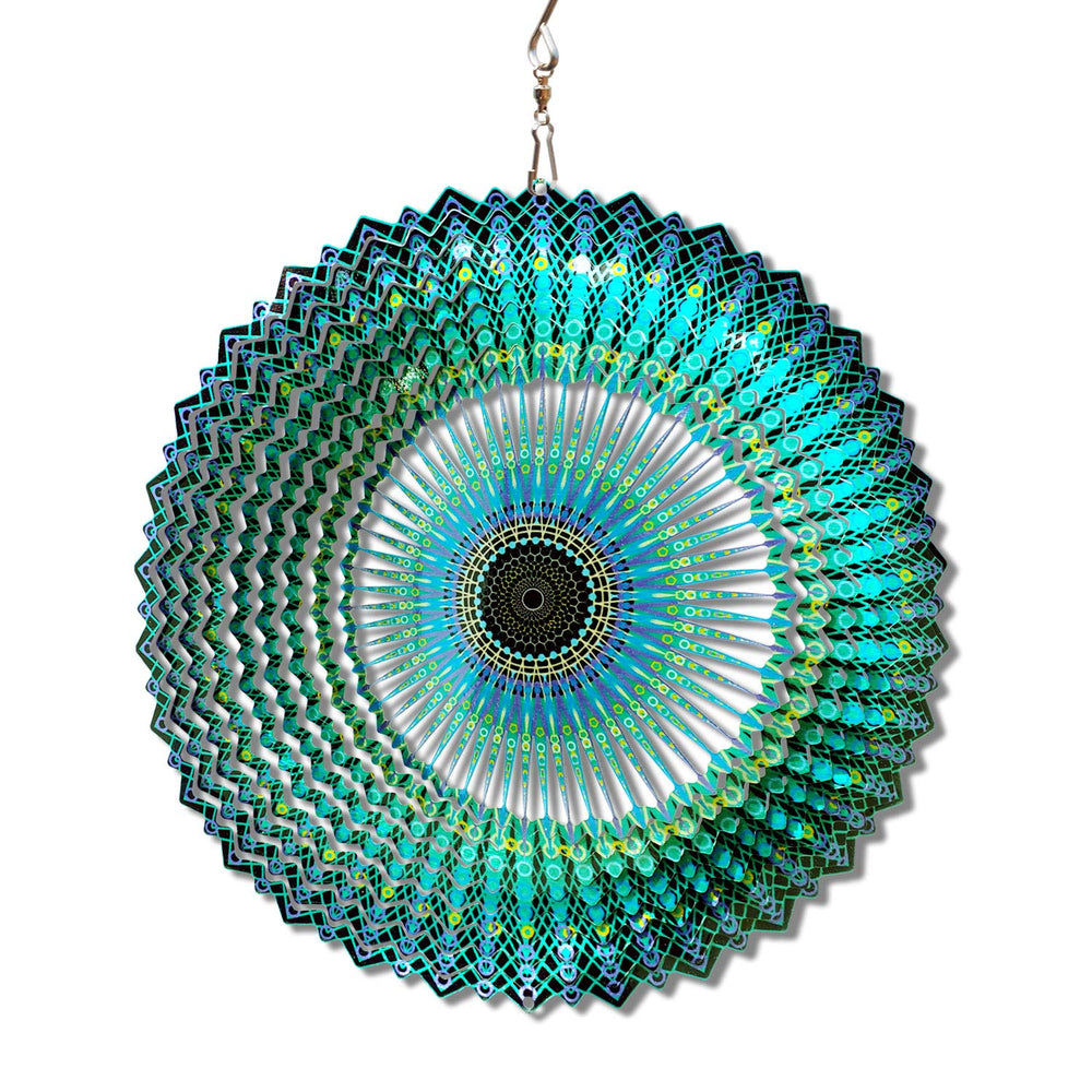 FONMY Wind Spinner Mandala Starry Sky in daylight showing sparkling 3D colors