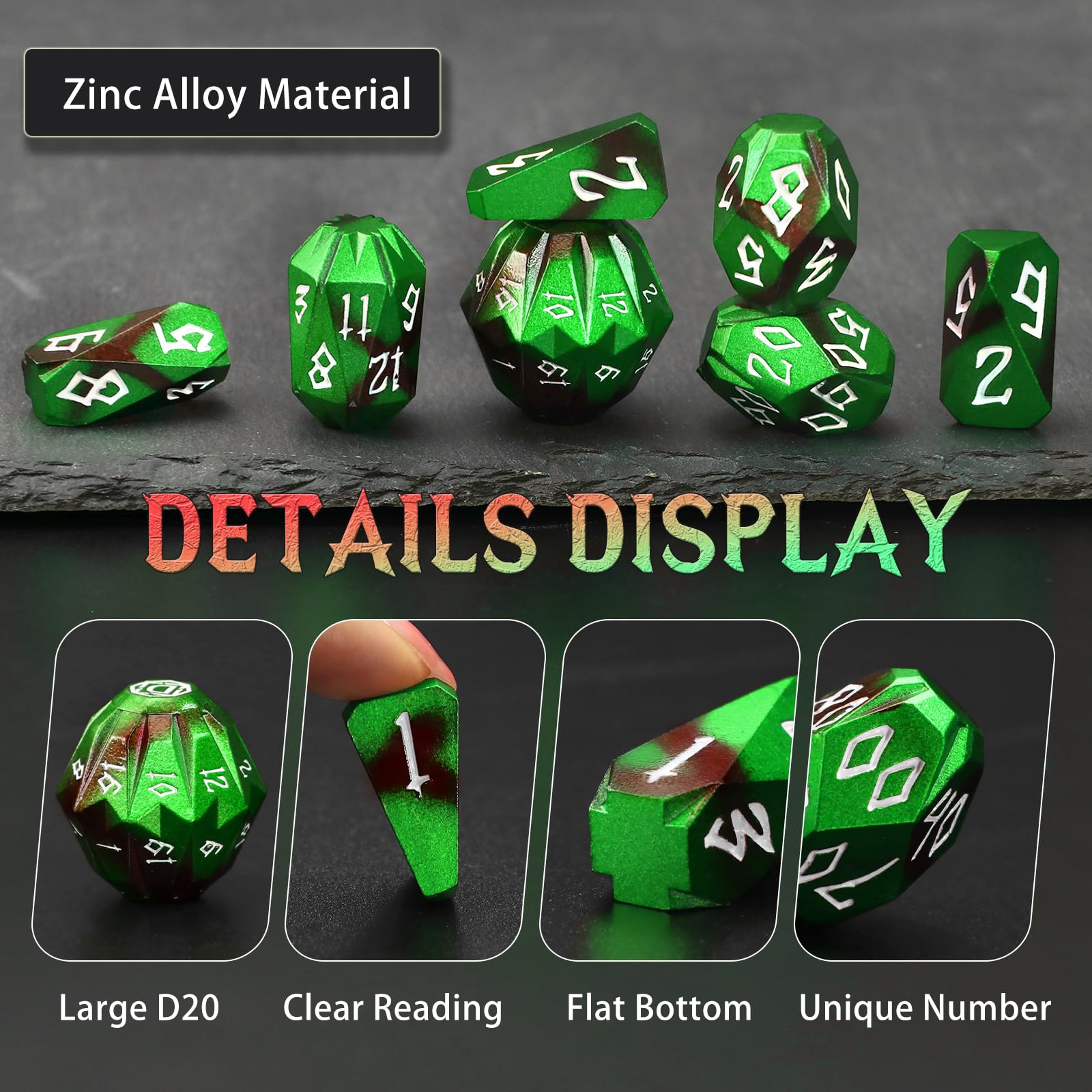 FONVGOGO DND dice D20 in hand highlighting ergonomic size and balance