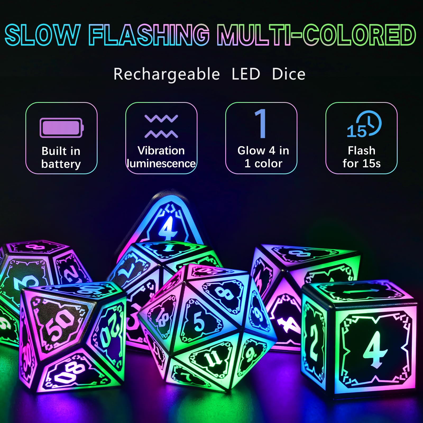 FONVGOGO DND dice gift box presents a stylish, gift-ready RPG set.