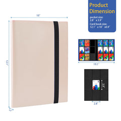 Fonwill pink binder shows 9-pocket side-loading pages for easy flipping.