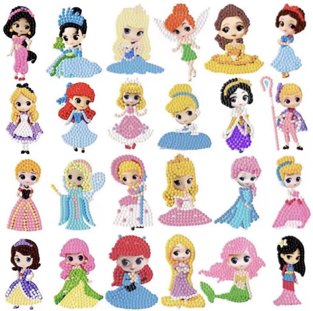 FONYANE Diamond Art Kits – 24-piece sticker set for imaginative play and decor.