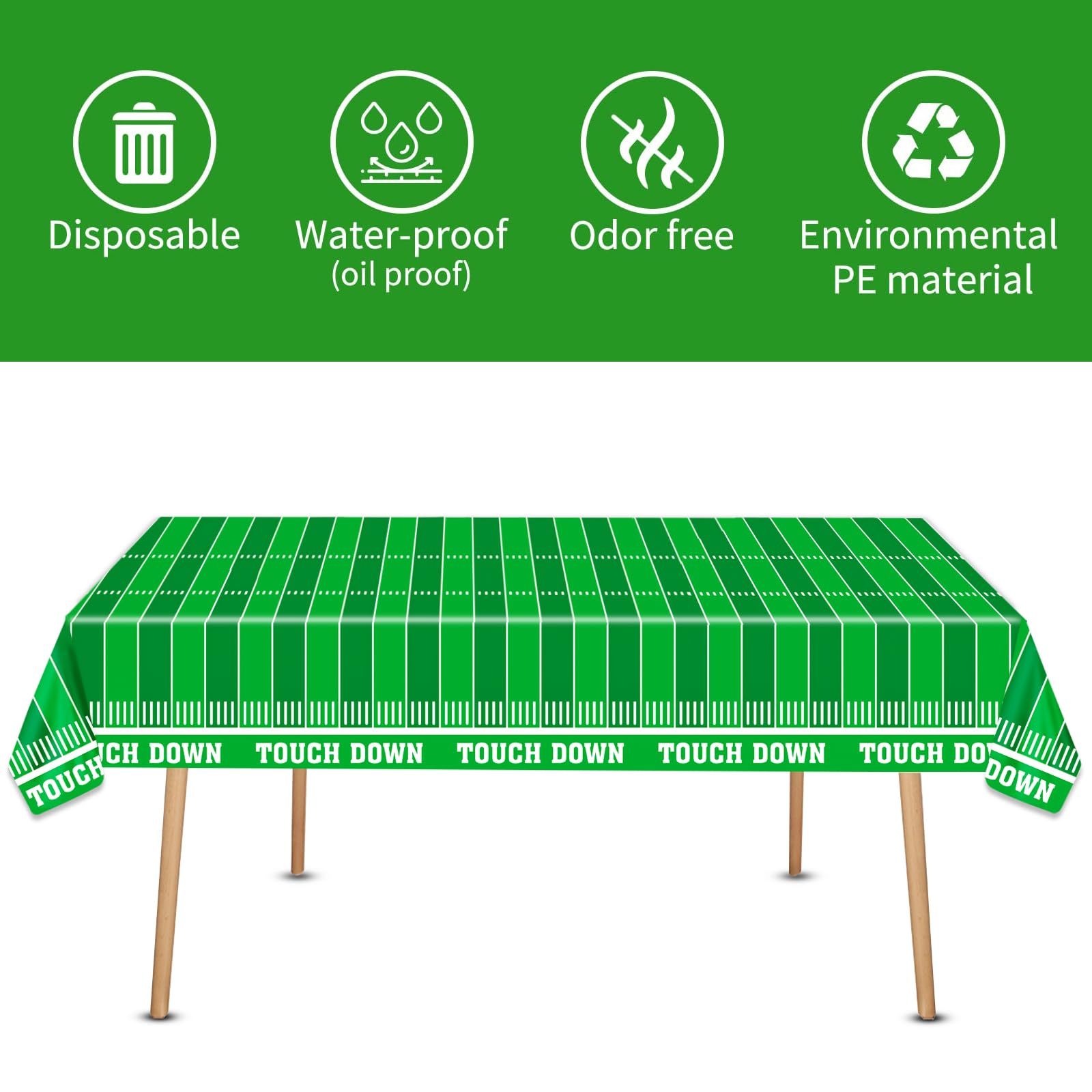 Football Party Supplies Set 20 cups for beverages and spills protection