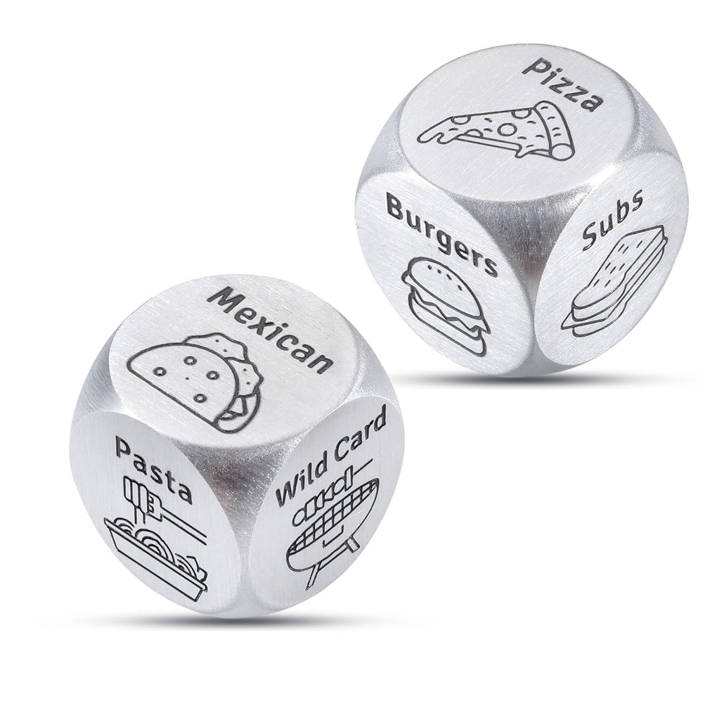 FOOZDEEVAAQ food dice game pair for couples, ideal for quick date-night choices.