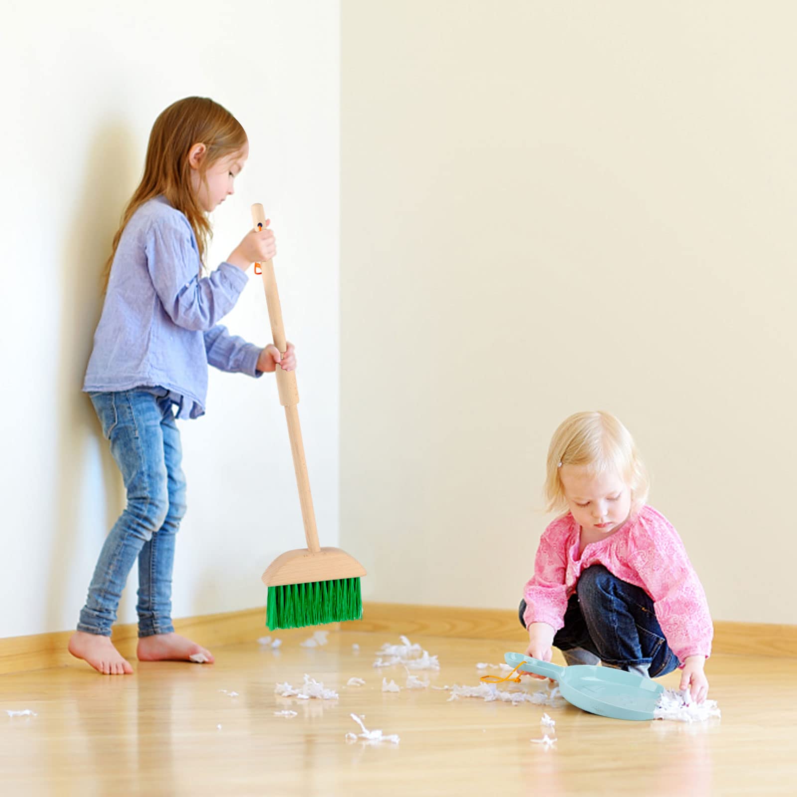 FOPNETS kids cleaning set mop for pretend cleaning and coordination