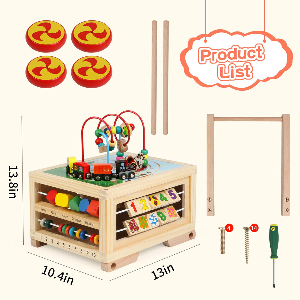 FOPNETS wooden cube train track section encourages exploration.
