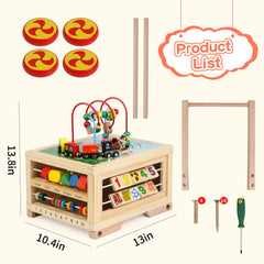 FOPNETS wooden cube train track section encourages exploration.