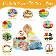 FOPNETS 9-in-1 cube with train track inspires creative, hands-on exploration.