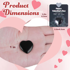 Fopxuni smooth polished crystal hearts safe for young hands.