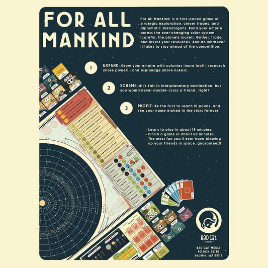 For All Mankind board game with thick board materials for durable play sessions.
