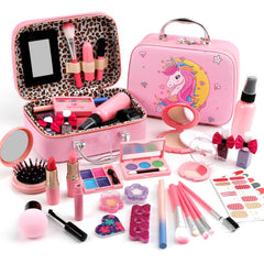 For Ideahome kids makeup kit case, portable and easy-to-carry for dress-up on the go.