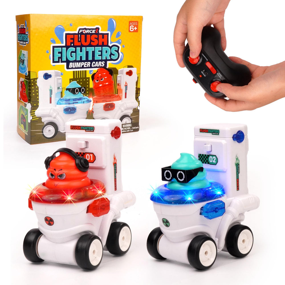 Force1 Flush Fighters bumper car with LED lights for exciting indoor battles.
