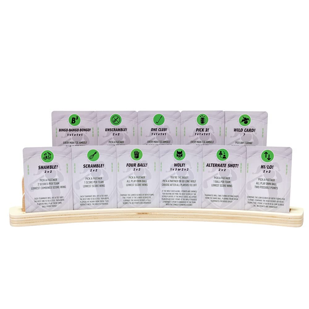 Fore Cards On Course durable, water-resistant materials withstand outdoor golf.