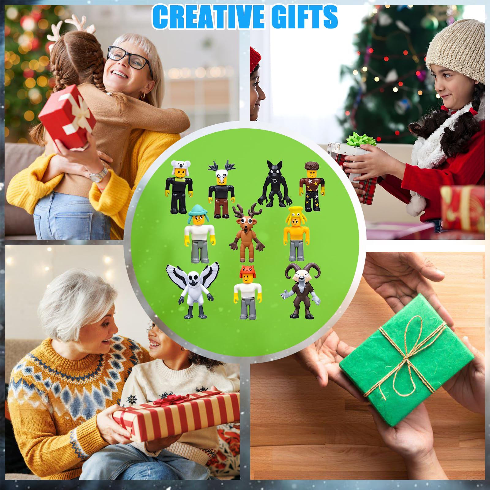Forest Nights advent calendar display, 10-piece set shown as a festive desk companion.