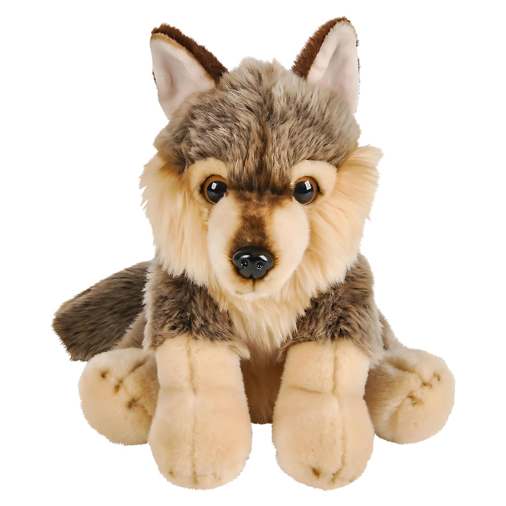 Forest and Twelfth 12in stuffed wolf plush with ultra-soft fur for cuddling.