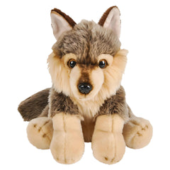 Forest and Twelfth 12in stuffed wolf plush with ultra-soft fur for cuddling.