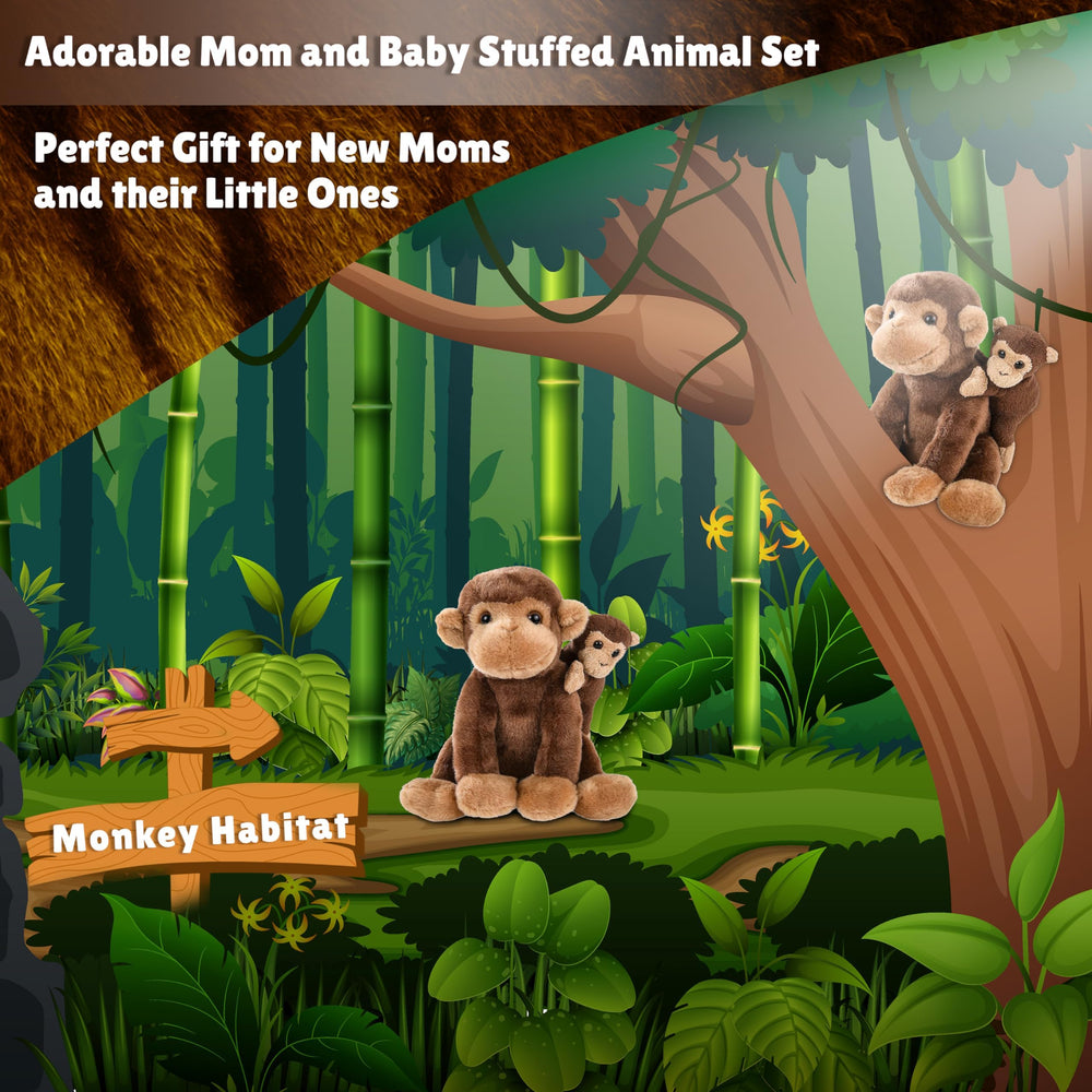 Forest & Twelfth monkey stuffed toys suitable for bedtime and calming routines.