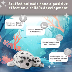 Forest & Twelfth gift-ready harbor seal plush packaging, ready to gift.