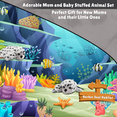 Forest & Twelfth harbor seal plush close-up highlights soft, silky fur.