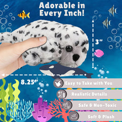Forest & Twelfth mom and baby harbor seal plush ideal for nurturing play.