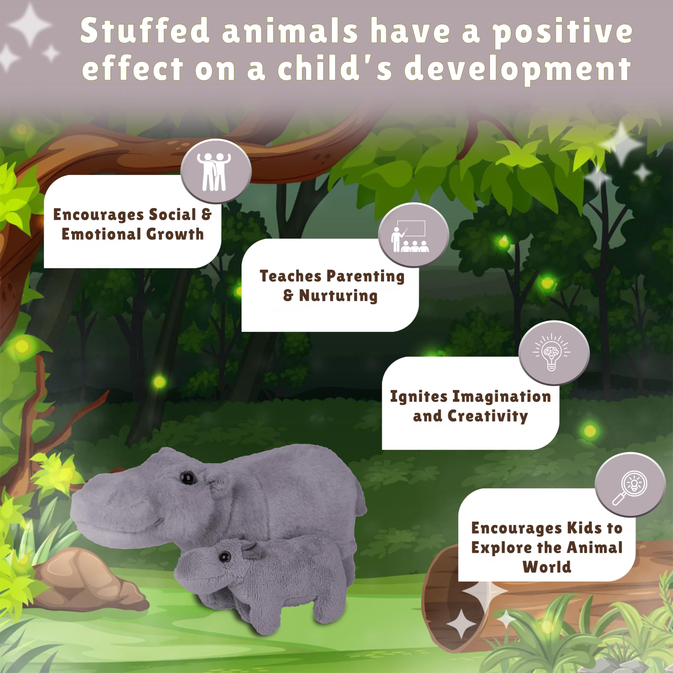 Forest and Twelfth hippo duo enhances safari-themed baby showers and nursery decor