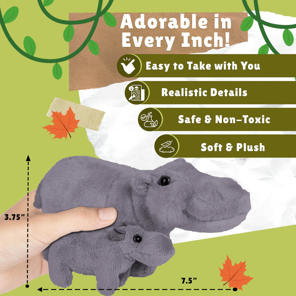 Forest and Twelfth Mom and Baby Mini Hippo bedtime snuggle promotes calm nighttime routines