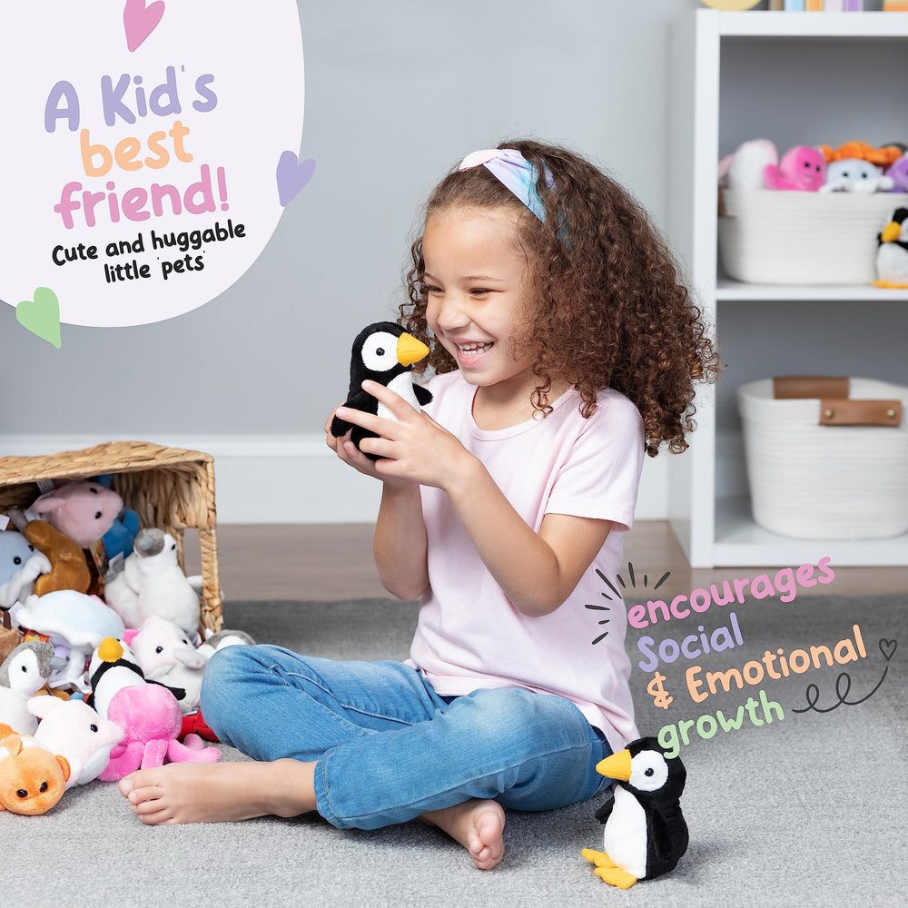 Forest and Twelfth penguin plush for cozy cuddling and storytelling.