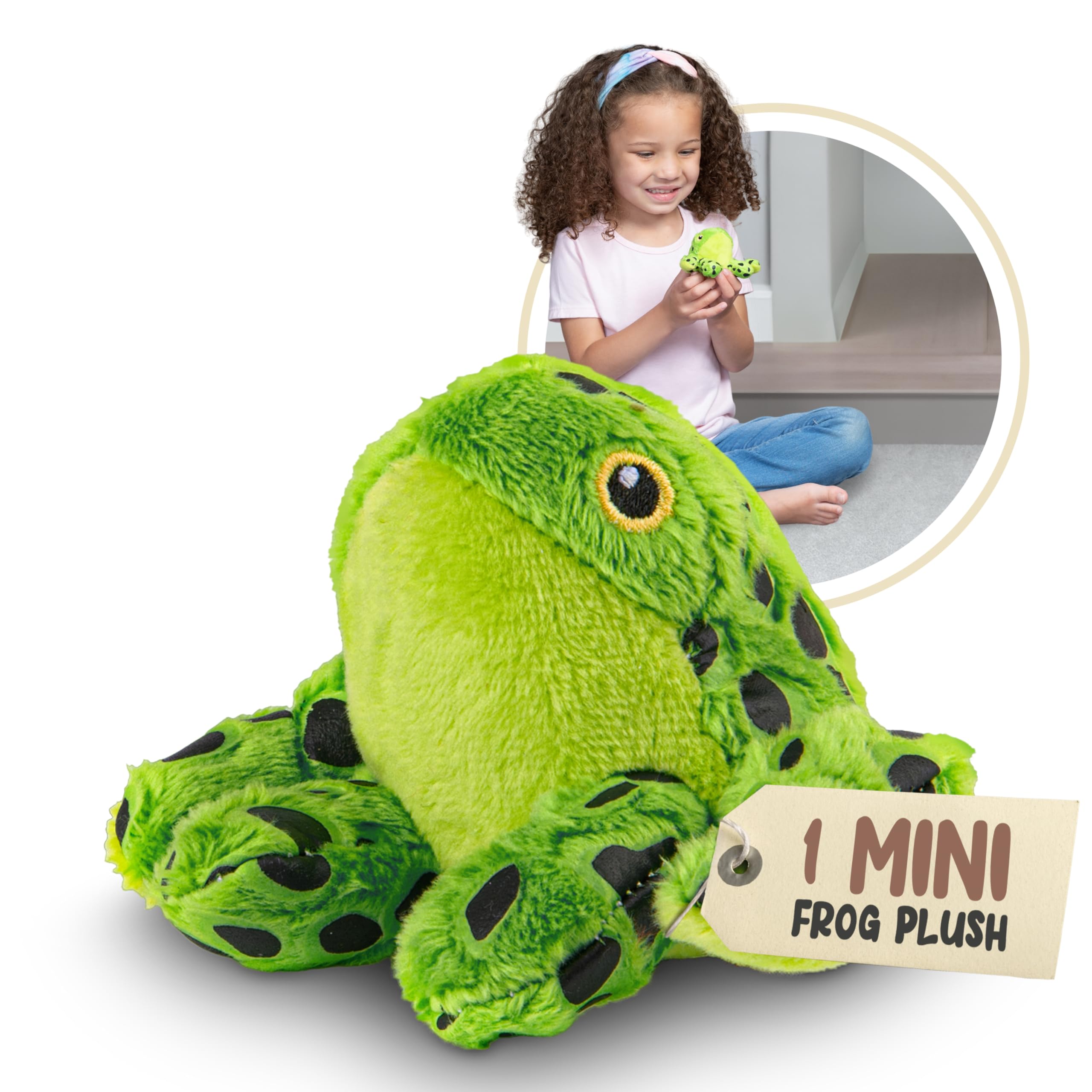 Forest & Twelfth soft plush frog with cuddly texture for kids