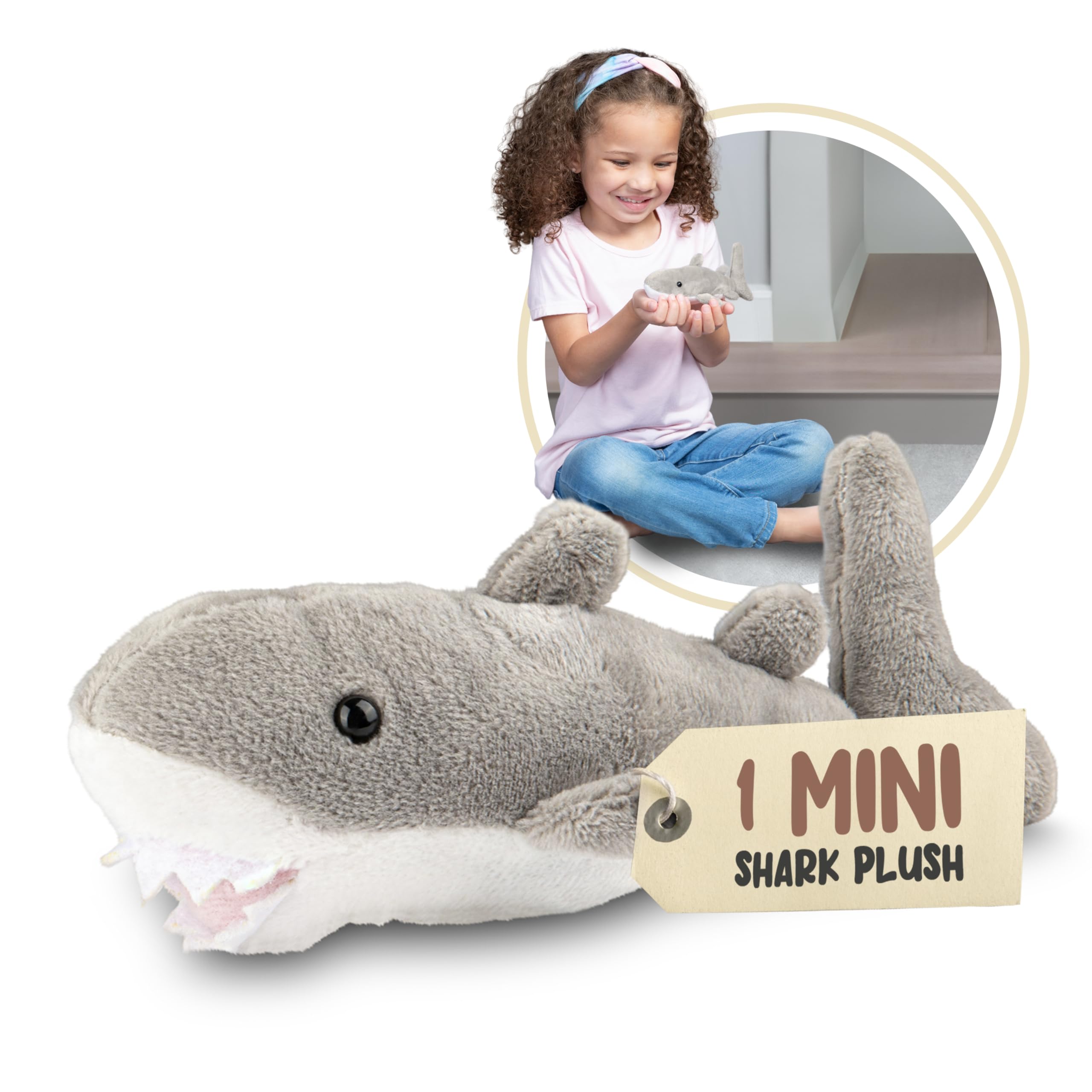 Forest & Twelfth stuffed shark mini, perfect for pocket-sized play adventures.