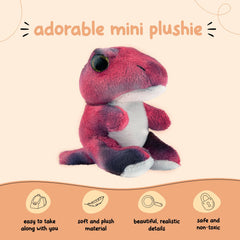 Forest & Twelfth stuffed T-Rex mini plush in a classroom prize display