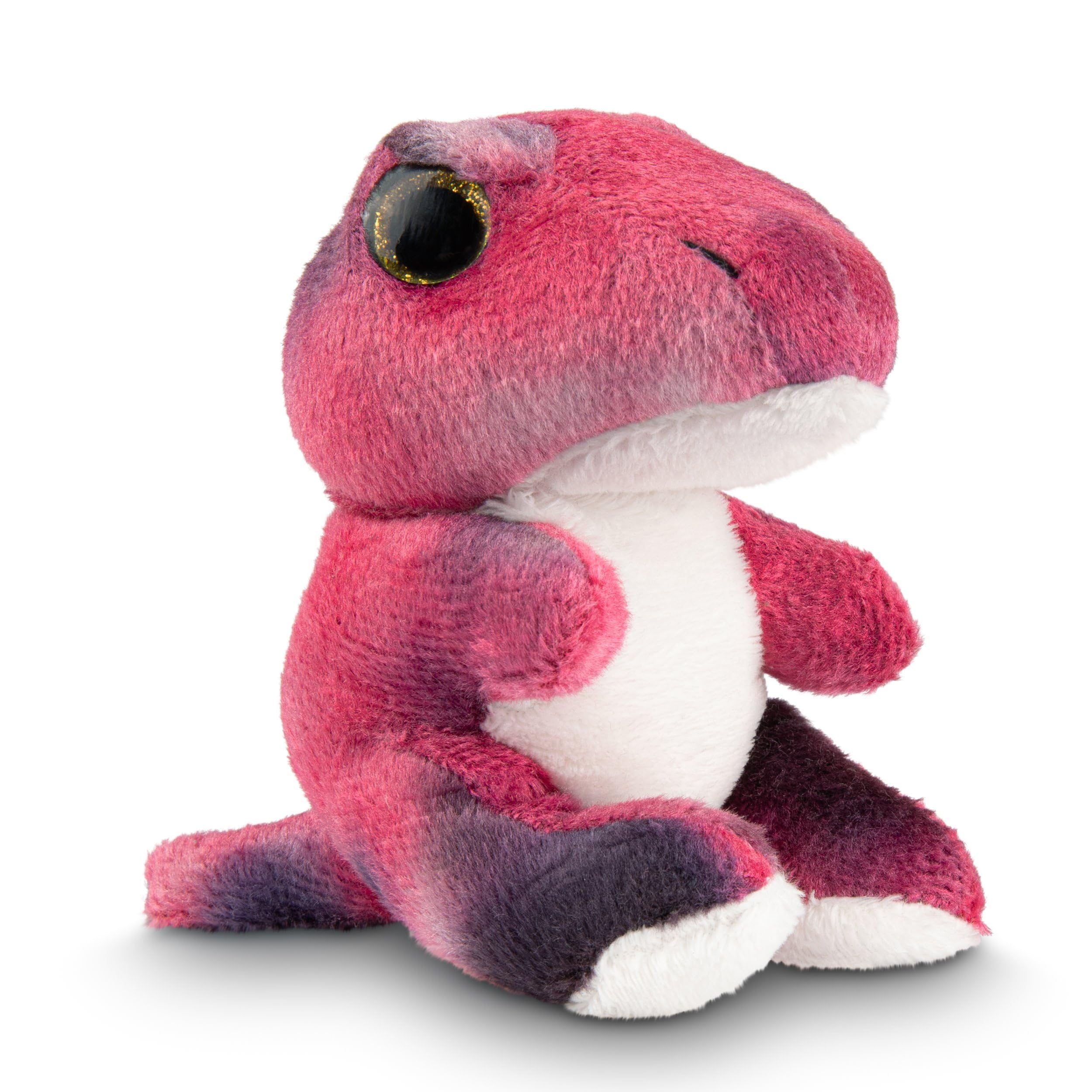 Forest & Twelfth stuffed T-Rex mini plush in hand for portable companionship