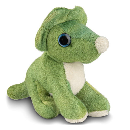 Forest & Twelfth stuffed triceratops pocket companion for on-the-go cuddles.