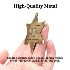 ForFine ring security badge on lapel showcases durable metal craftsmanship