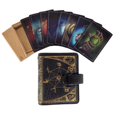 Forged Dice Co spell book cover in black PU leather with gold foil for premium protection.
