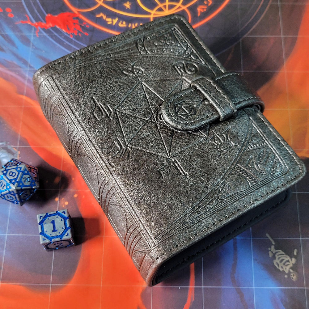 Forged Dice Co. Reusable wet/dry erase spell cards included for quick updates.