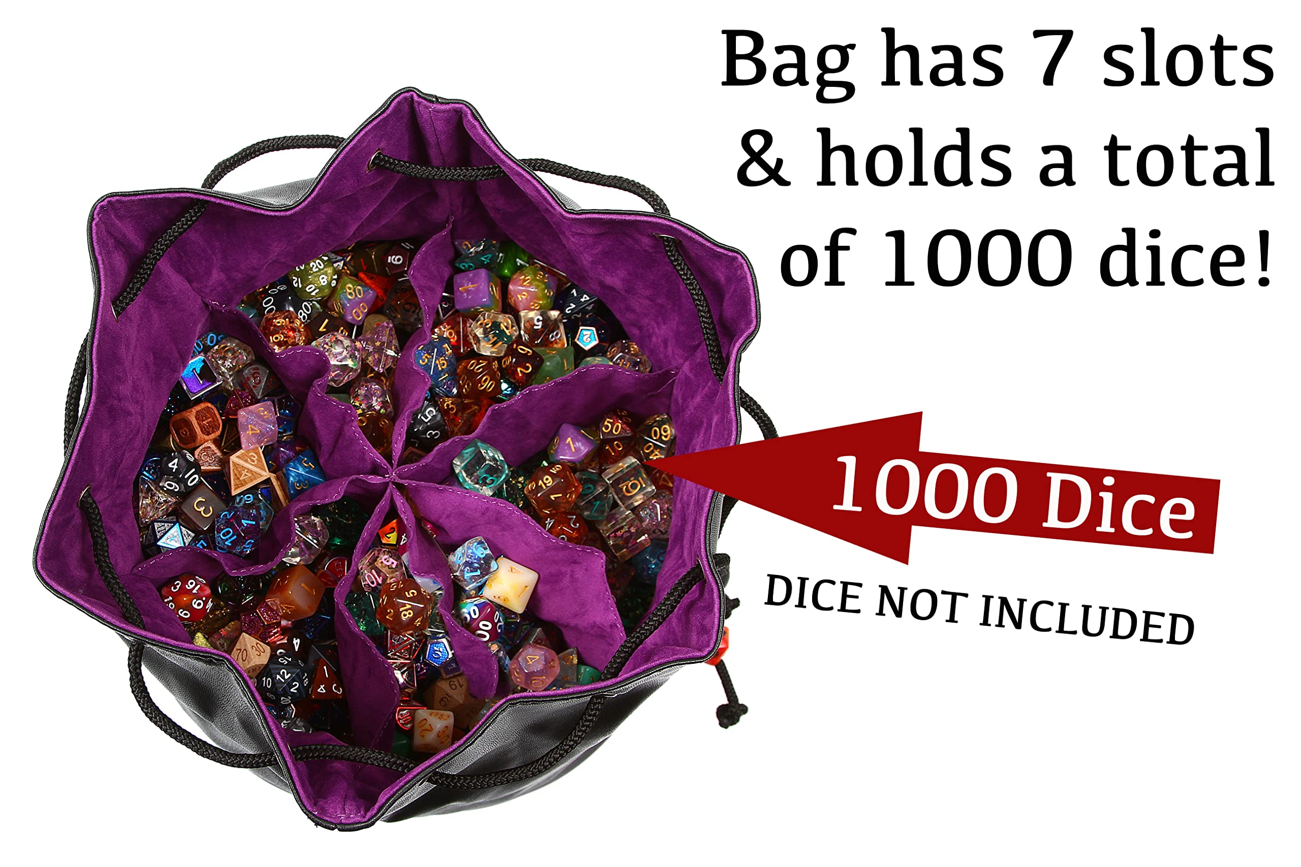 Forged Dice Co. close-up drawstring with D20 detail and riveted holes