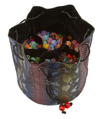 Forged Dice Co. Endless Hoard bag open shows massive capacity for dice storage