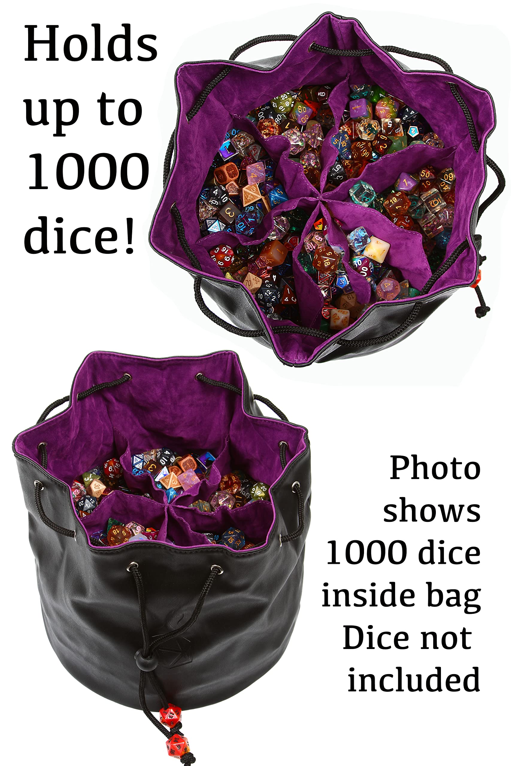 Forged Dice Co. free-standing bag shown upright for easy filling