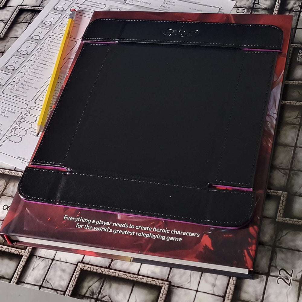 Forged Dice Co red dice tray supports any RPG and keeps dice from rolling off.