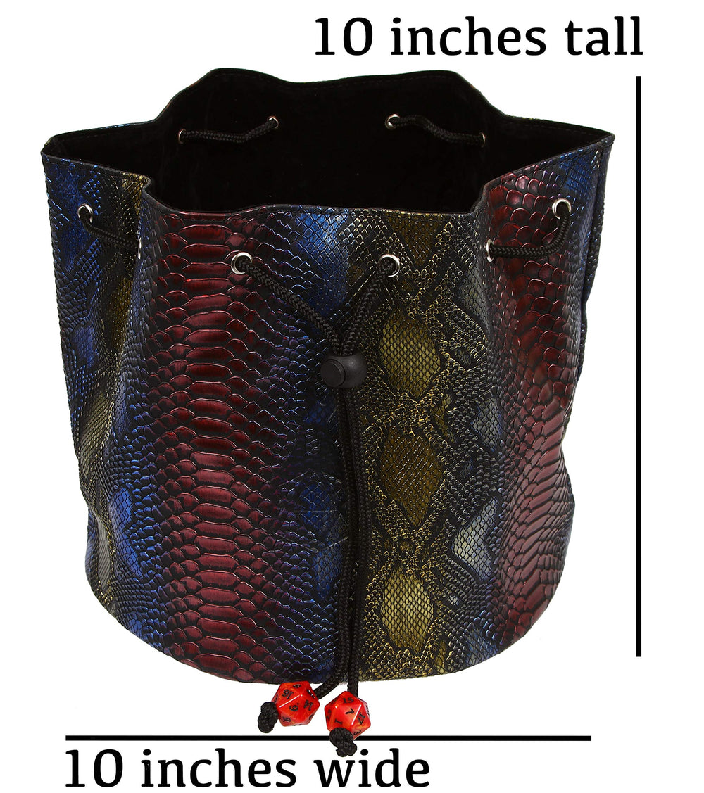 Forged Dice Co. velvet-lined faux dragon hide interior for premium dice protection